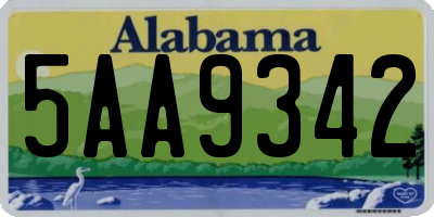 AL license plate 5AA9342