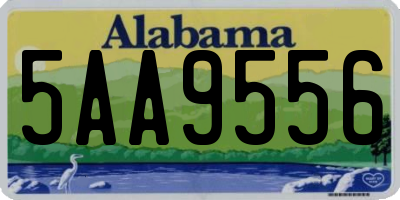 AL license plate 5AA9556