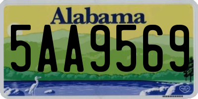 AL license plate 5AA9569