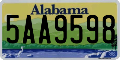 AL license plate 5AA9598