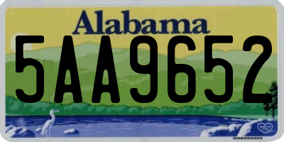 AL license plate 5AA9652