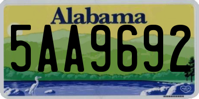 AL license plate 5AA9692