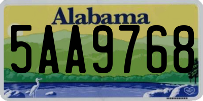 AL license plate 5AA9768