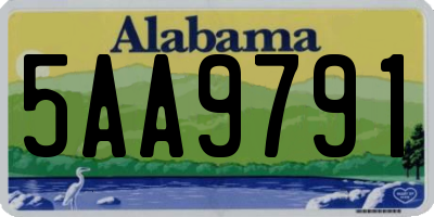 AL license plate 5AA9791