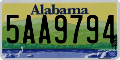 AL license plate 5AA9794
