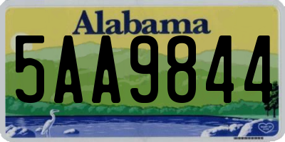AL license plate 5AA9844
