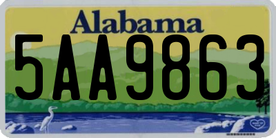 AL license plate 5AA9863