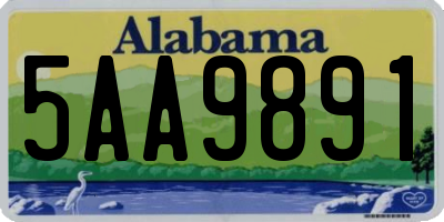 AL license plate 5AA9891