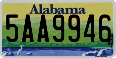 AL license plate 5AA9946