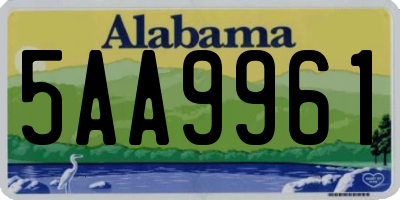 AL license plate 5AA9961