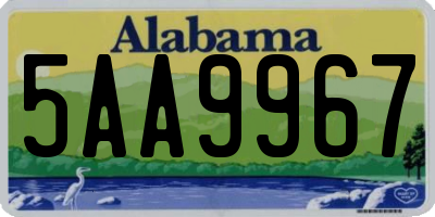 AL license plate 5AA9967