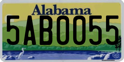 AL license plate 5AB0055
