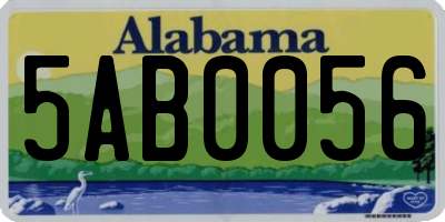 AL license plate 5AB0056
