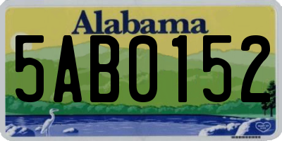AL license plate 5AB0152