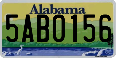 AL license plate 5AB0156