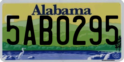 AL license plate 5AB0295