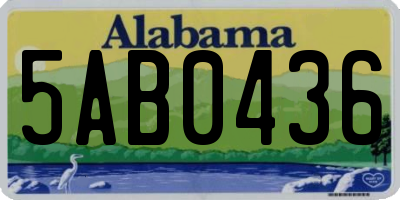 AL license plate 5AB0436