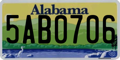 AL license plate 5AB0706