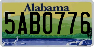 AL license plate 5AB0776