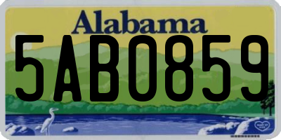 AL license plate 5AB0859