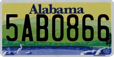 AL license plate 5AB0866