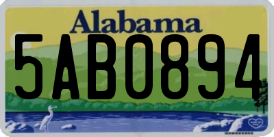 AL license plate 5AB0894