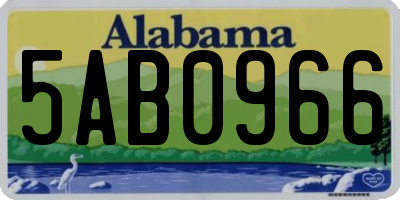 AL license plate 5AB0966