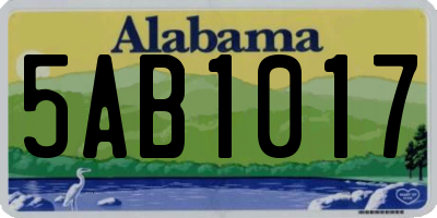 AL license plate 5AB1017