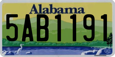 AL license plate 5AB1191