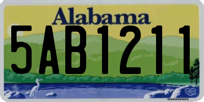 AL license plate 5AB1211