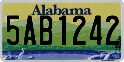 AL license plate 5AB1242