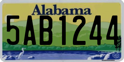 AL license plate 5AB1244