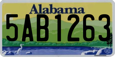 AL license plate 5AB1263