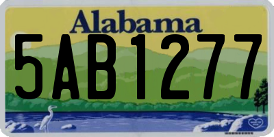 AL license plate 5AB1277