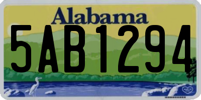 AL license plate 5AB1294