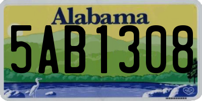 AL license plate 5AB1308