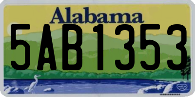 AL license plate 5AB1353