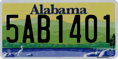 AL license plate 5AB1401