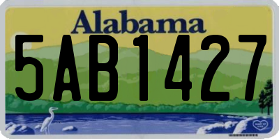 AL license plate 5AB1427