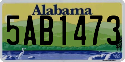 AL license plate 5AB1473
