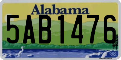 AL license plate 5AB1476