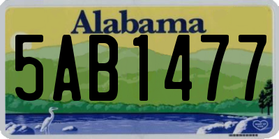 AL license plate 5AB1477