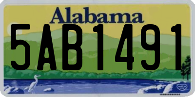 AL license plate 5AB1491