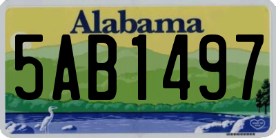 AL license plate 5AB1497