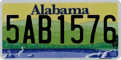 AL license plate 5AB1576