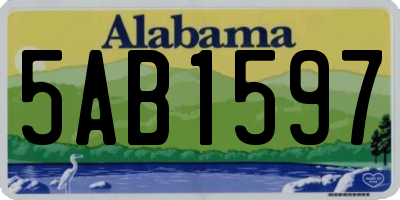 AL license plate 5AB1597