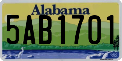 AL license plate 5AB1701