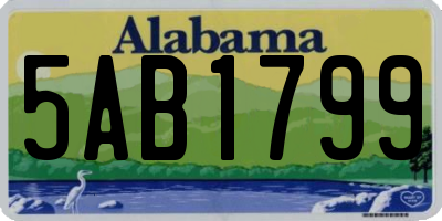 AL license plate 5AB1799