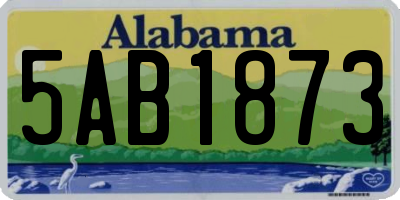 AL license plate 5AB1873
