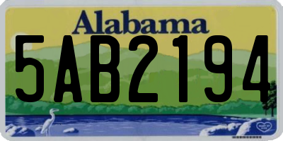 AL license plate 5AB2194